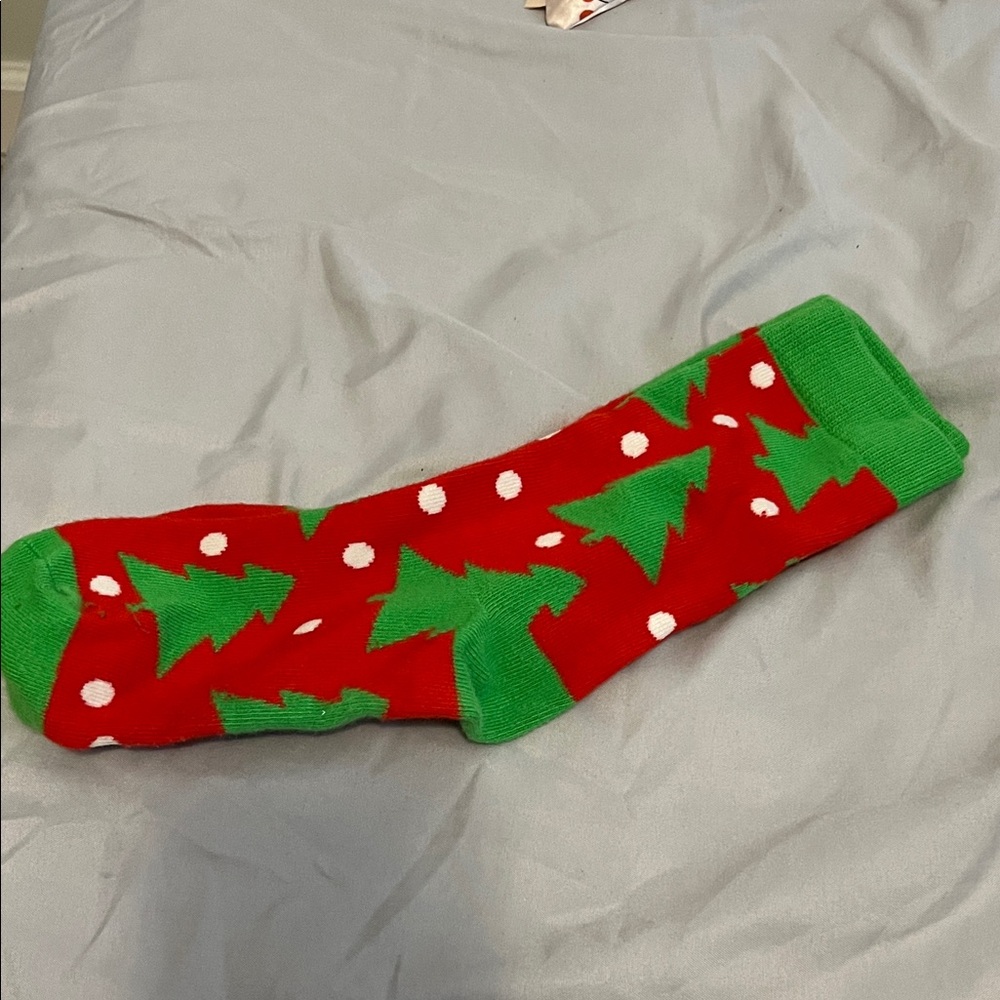 Festive Red and Green Christmas Socks